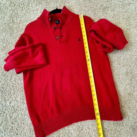 Polo Ralph Lauren 100% Cotton Men's 1/4 Button Mock Neck Sweater - Picture 8 of 9